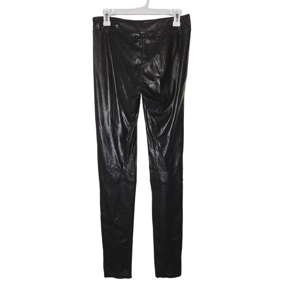 WILFRED FREE  (Aritzia) Black Faux Leather Rock Star Concert Pants Size M - Picture 4 of 4